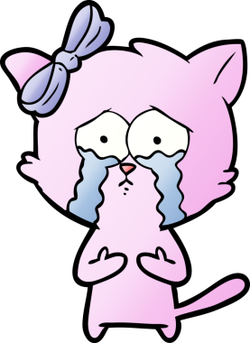 Bir insan tarafından çizilmiş çizgi film kedisi.