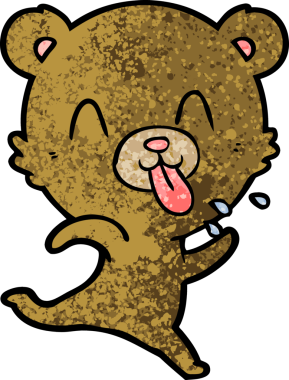 Bir insan tarafından çizilmiş bir çizgi film karakteri.