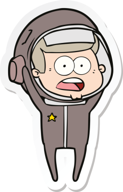 Bir insan tarafından çizilen bir karikatür çıkartması astronotu şaşırttı.