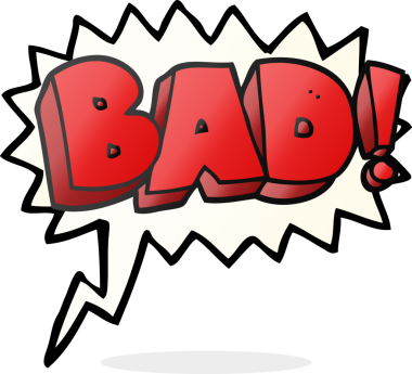 Serbest konuşma balonu karikatürü Bir insan tarafından çizilmiş kötü bir sembol