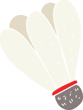 Bir insan tarafından çizilmiş badminton düz renk çizimi