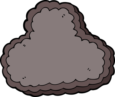 bir insan tarafından çizilmiş yağmur bulutu