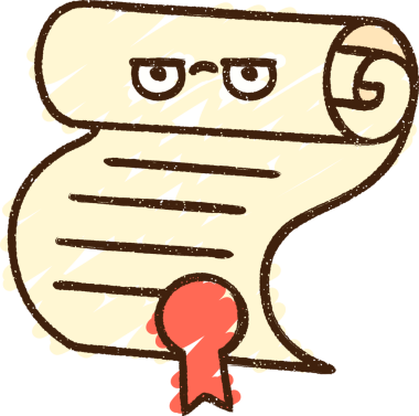 Bir insan tarafından çizilmiş Sertifika Tebeşiri