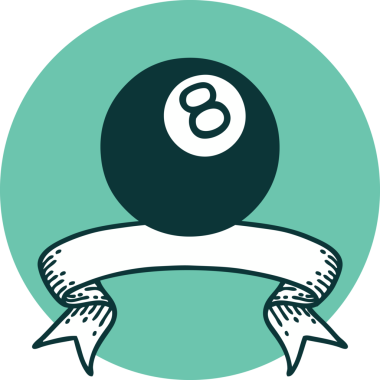 bir insan tarafından çizilmiş 8 toplu dövme biçimi simgesi