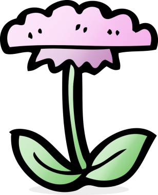 Bir insan tarafından çizilmiş çiçek sembolü.