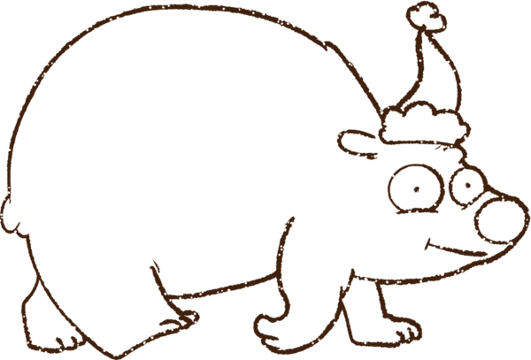 Bir insan tarafından çizilen Kutup Ayısı Kömürü