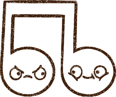 Bir insan tarafından çizilen Müzik Notu Kömürü Çizimi