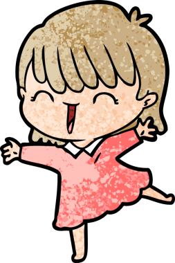 Bir insan tarafından çizilmiş karikatür kadın.