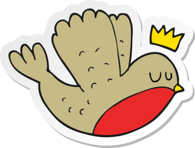 Bir insan tarafından çizilmiş, uçan bir karikatür etiketi.