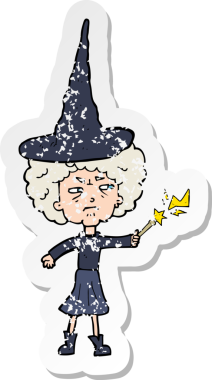 Bir insan tarafından çizilmiş bir cadılar bayramı çizgi filminin gerilimli yapıştırması.