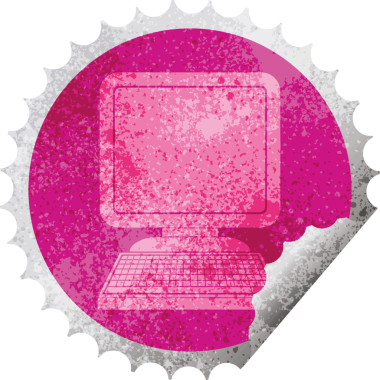 bir insan tarafından çizilmiş bilgisayar simgesi dairesel soyma etiketi çizimi