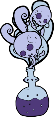 Bir insan tarafından çizilmiş karikatür iksiri