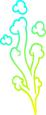 Bir insan tarafından çizilmiş soğuk hava rüzgarının çizgi çizimi.