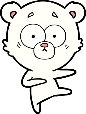 Bir insan tarafından çizilmiş kutup ayısı karikatürü