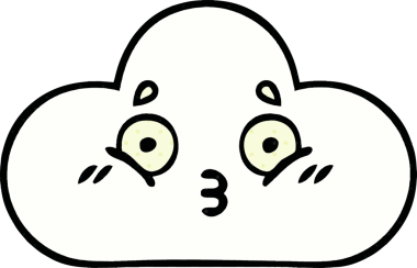 Bir insan tarafından çizilmiş beyaz bir bulutun çizgi roman tarzı