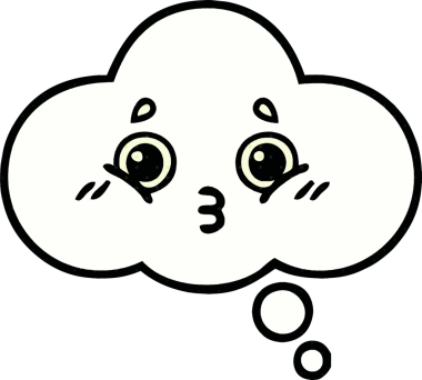 Bir insan tarafından çizilmiş bir düşünce baloncuğunun çizgi roman tarzı