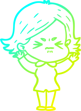 Bir insan tarafından çizilmiş kızgın bir karikatür çizimi.