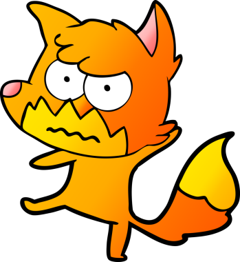 Bir insan tarafından çizilmiş bir tilki.