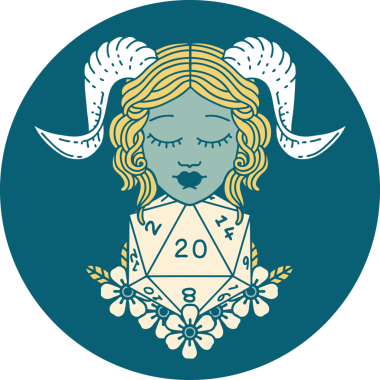 Retro Dövme Biçimi Bir insan tarafından çizilmiş doğal yirmi zar atışıyla düzenleme