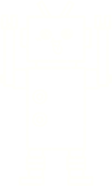 Bir insan tarafından çizilen robot tebeşiri.