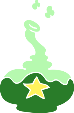 Bir insan tarafından çizilmiş düz renk çizim iksiri