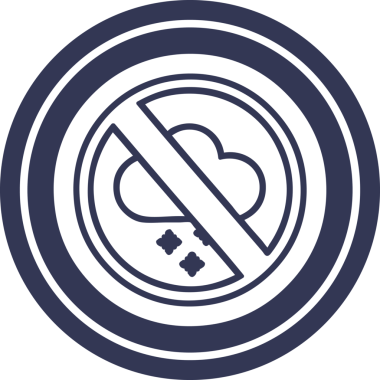 Bir insan tarafından çizilmiş soğuk hava dairesel simgesi yok