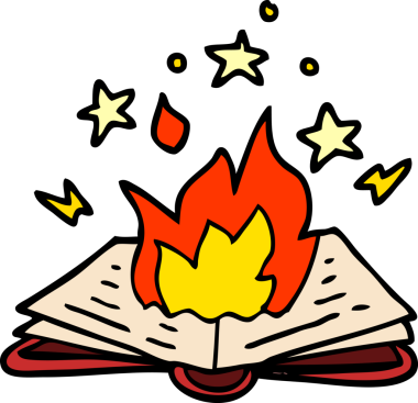 Bir insan tarafından çizilmiş karalama büyü kitabı.