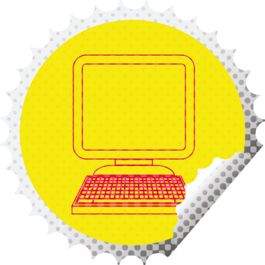 bir insan tarafından çizilmiş bilgisayar simgesi dairesel soyma etiketi çizimi