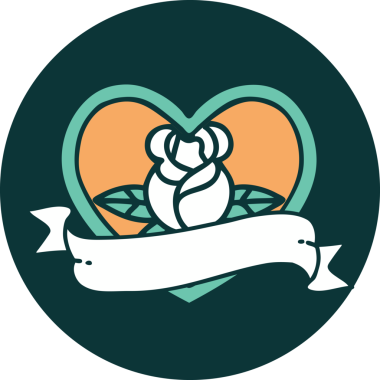 Bir insan tarafından çizilmiş bir kalbin ikonik dövme görüntüsü.