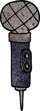 Bir insan tarafından çizilmiş bir mikrofon karalaması.