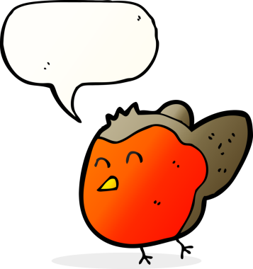 bir insan tarafından çizilmiş konuşma balonlu çizgi robin