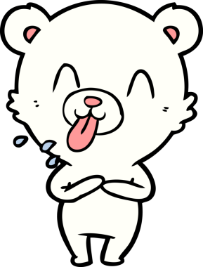 Bir insan tarafından çizilmiş kutup ayısı karikatürü