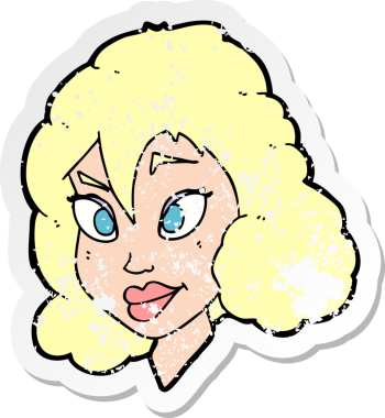 Bir insan tarafından çizilmiş bir karikatürün gerilimli çıkartması.