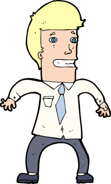 bir insan tarafından çizilmiş sinirli bir iş adamı