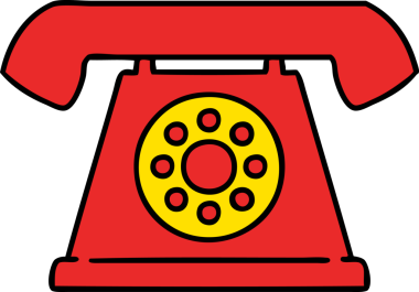 Bir insan tarafından çizilmiş eski tarz bir telefon karikatürü.