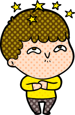 çizgi film bir insan tarafından çizilmiş hayret verici çocuk.