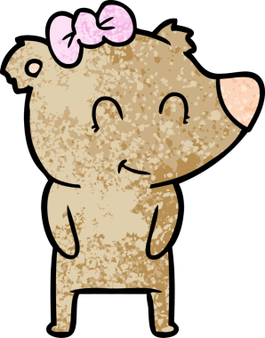 Bir insan tarafından çizilmiş bir çizgi film karakteri.