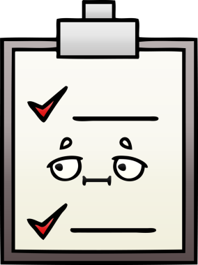 Bir insan tarafından çizilmiş bir kontrol listesinin gölgelendirilmiş çizimi