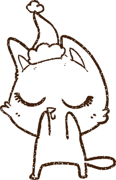 Noel Kedi Kömürü Bir insan tarafından çizilmiş