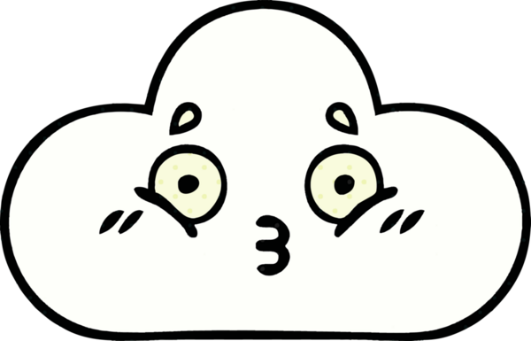 Bir insan tarafından çizilmiş beyaz bir bulutun çizgi roman tarzı