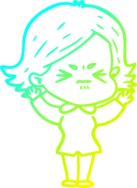 Bir insan tarafından çizilmiş kızgın bir karikatür çizimi.