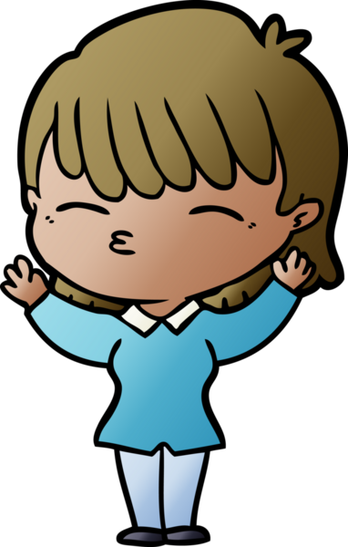 Bir insan tarafından çizilmiş karikatür kadın.