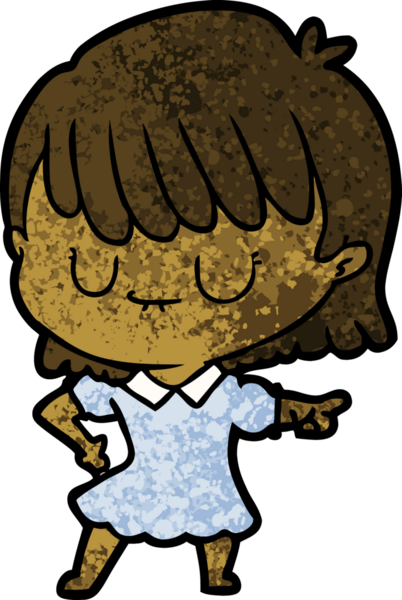 Bir insan tarafından çizilmiş karikatür kadın.