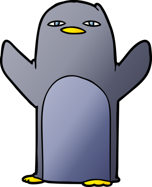 bir insan tarafından çizilmiş penguen çizgi filmi