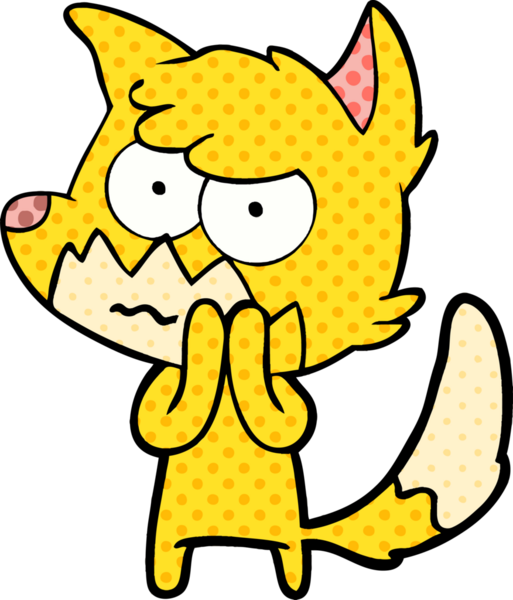 Bir insan tarafından çizilmiş bir tilki.