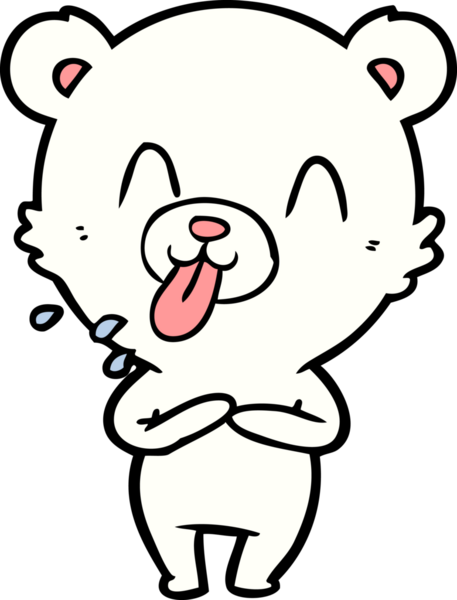 Bir insan tarafından çizilmiş kutup ayısı karikatürü