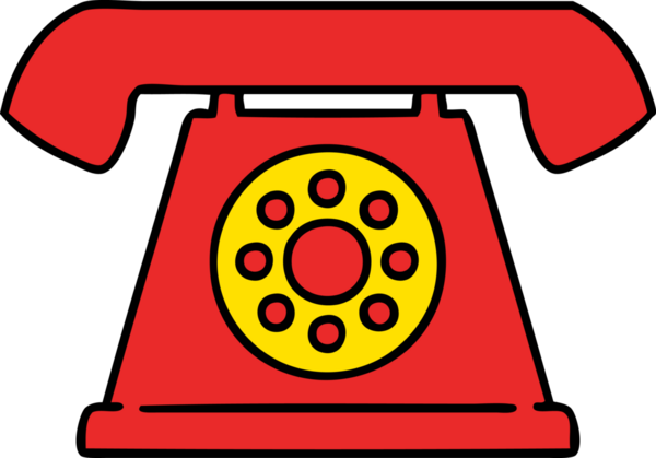 Bir insan tarafından çizilmiş eski tarz bir telefon karikatürü.