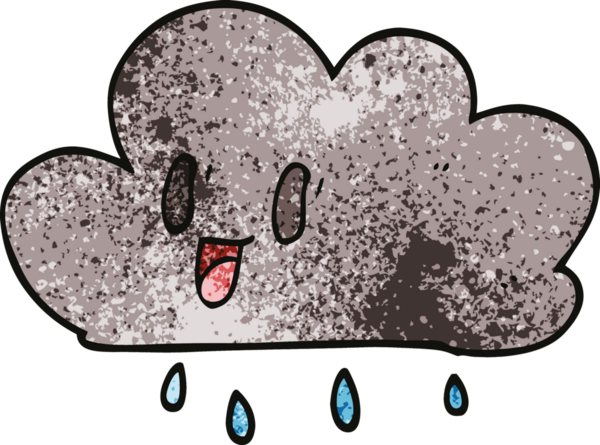 karikatür mutlu gri bulut bir insan tarafından çizilmiş