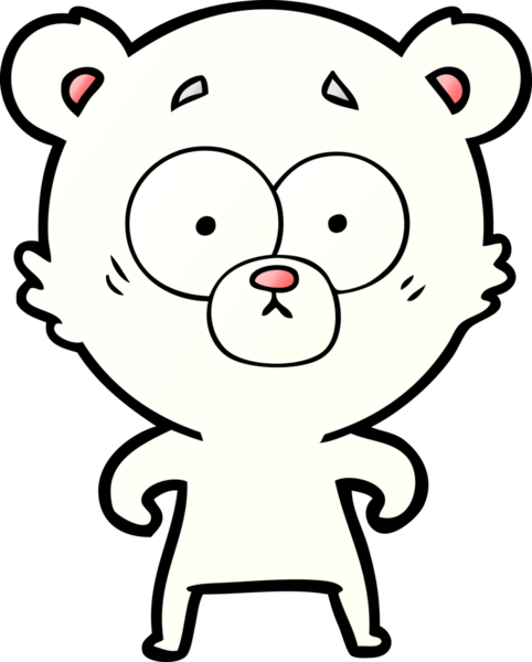 Bir insan tarafından çizilmiş kutup ayısı karikatürü