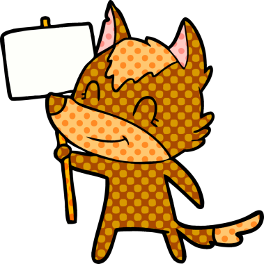 Bir insan tarafından çizilmiş protestolu çizgi film karakteri.